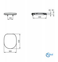 MEDIDAS ASIENTO Y TAPA ENVOLVENTE CONNECT FREEDOM IDEAL STANDARD